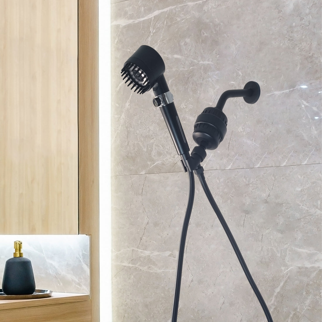 طقم دش كامل لتدليك الدش في نهاية المطاف