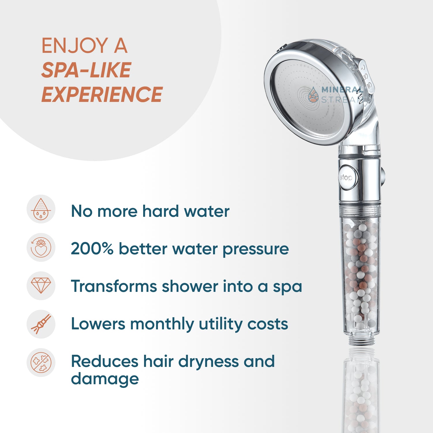 Mineralsstream ™ Ionic Shower Head 2.0