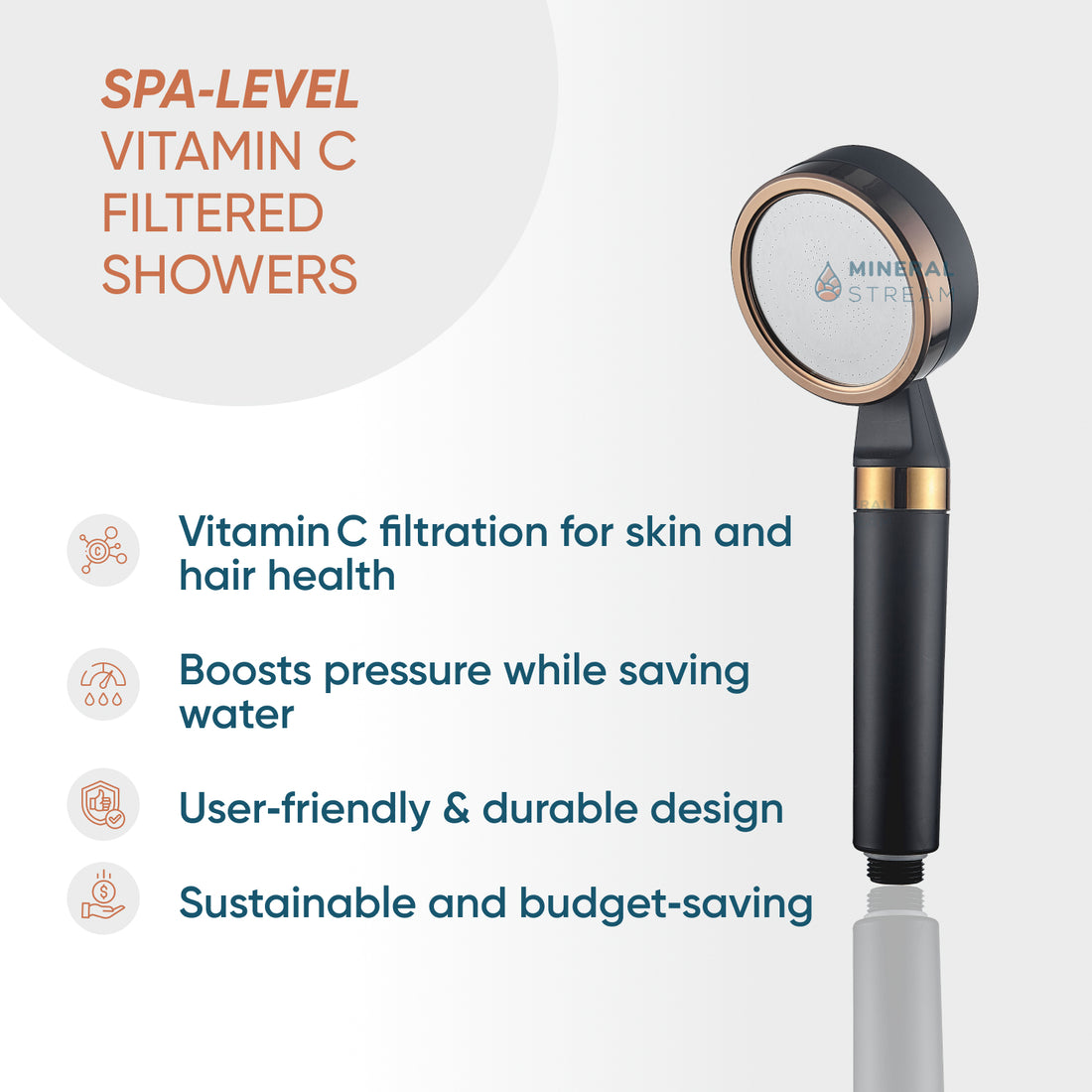 MineralStream™ BLACK - مجموعة أساسيات الاستحمام بفيتامين C