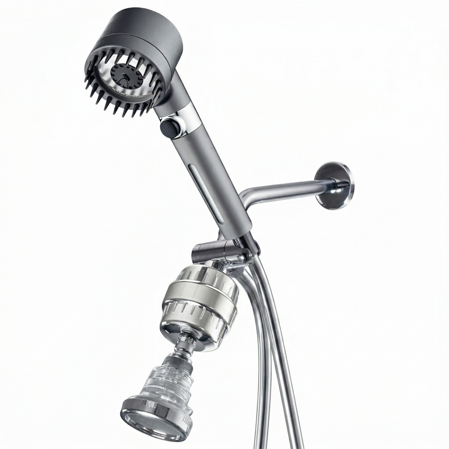 MineralStream Massage Filtered Shower Head Dual Kit front view