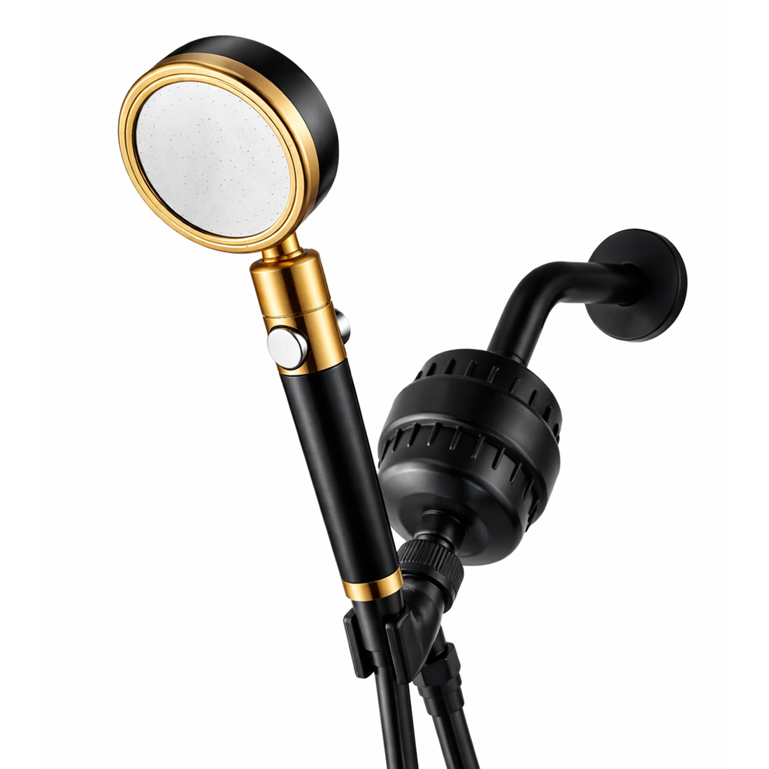 مجموعة الدش الكاملة لرأس الدش الثنائي من مينيرال ستريم