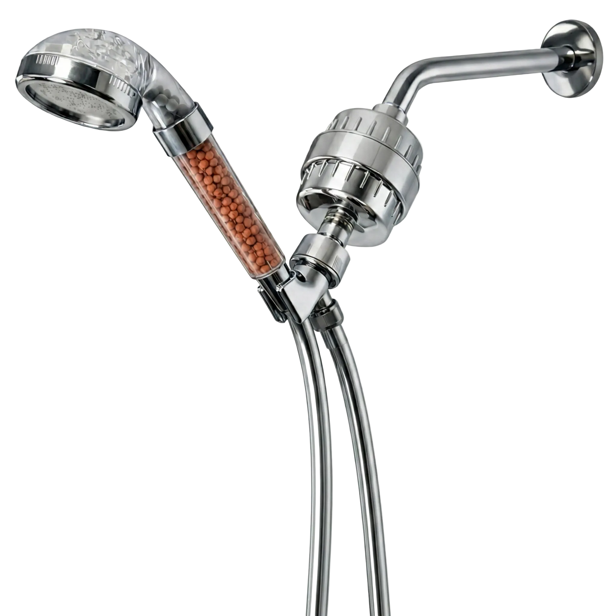 MineralStream Eco-Friendly Shower Head complete kit, front view