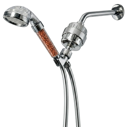 MineralStream Eco-Friendly Shower Head complete kit, front view