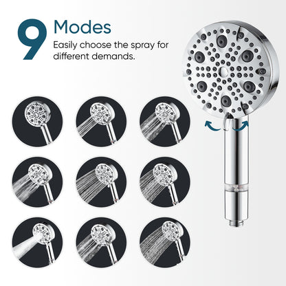MineralStream Luxe 9 Mode High Pressure Showerhead (Filtered)